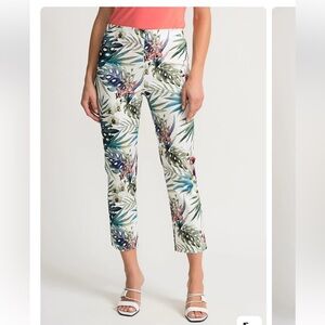 Joseph Ribkoff Tropical Print Cropped Pants Size 2